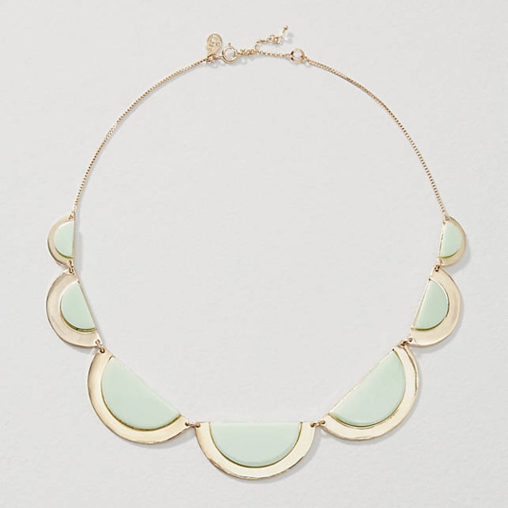 Stone Half Circle Necklace